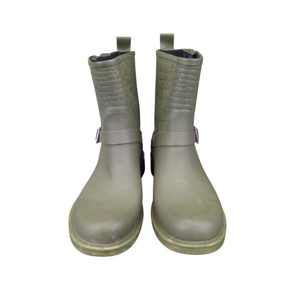 Sam Edelman Keigan Rubber Rain Boots Green Women's Size 8 - Picture 3 of 9